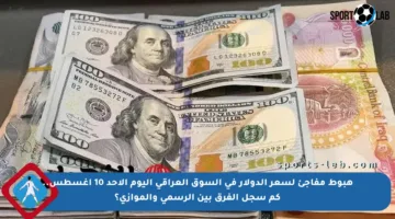 هبوط مفاجئ لسعر الدولار في السوق العراقي اليوم الأحد 10 أغسطس.. كم سجل الفرق بين الرسمي والموازي؟